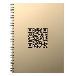 Caderno Espiral Modelo de código QR editável instantaneamente Fa