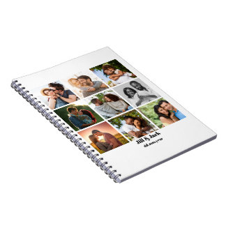 Caderno Espiral Modelo de Colagem de Fotos 9 Personalizada para Ca