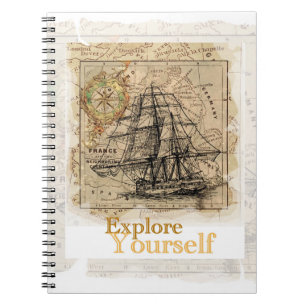 Caderno Espiral Modelo de Elegância Moderna de Citação de Autoaper