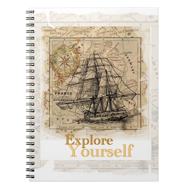 Caderno Espiral Modelo de Elegância Moderna de Citação de Autoaper (Frente)