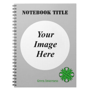 Caderno Espiral Modelo de Green Clover Ribbon por Kenneth Yoncich