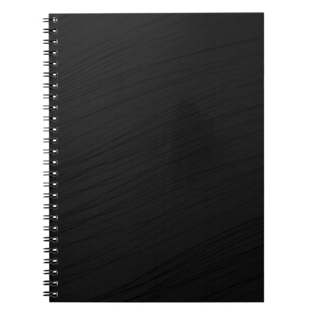 Caderno Espiral Modelo de textura preta de fundo (Frente)