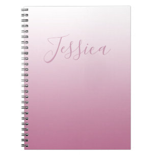 Caderno Espiral Modelo Elegante e rosa editável (qualquer cor)