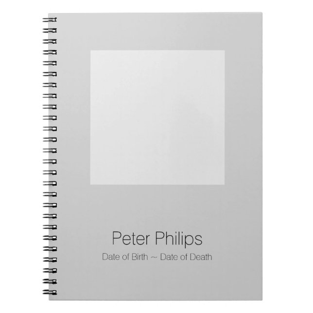 Caderno Espiral Modelo Funeral Guest Book - Adicionar imagem favor (Frente)