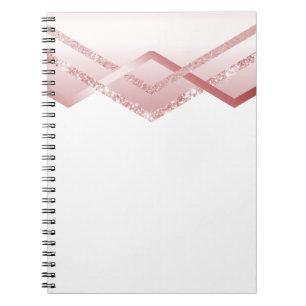 Caderno Espiral MODELO Rosegold Glitter