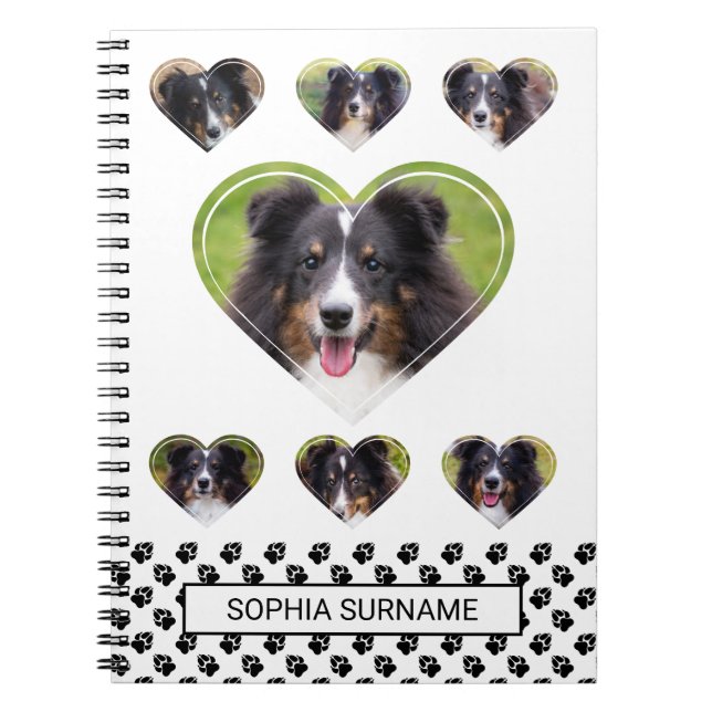 Caderno Espiral Modelos De Fotografia De Pet De Forma Cardíaca E P (Frente)