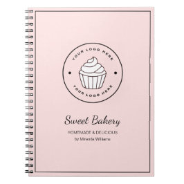 Caderno Espiral Modern Bakery Pink Custom Logo