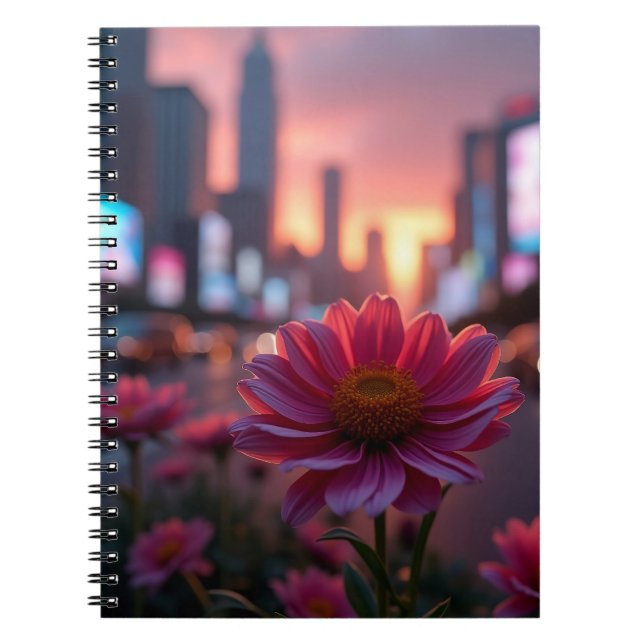 Caderno Espiral Modern Dusk Daisies (Frente)