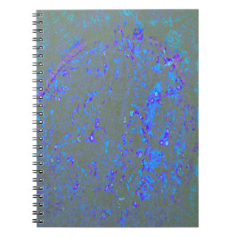 Caderno Espiral Modern_elegante_oArte abstrata_BLUE