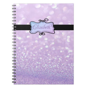 Caderno Espiral Modern Glitter Bokeh , Personalizado