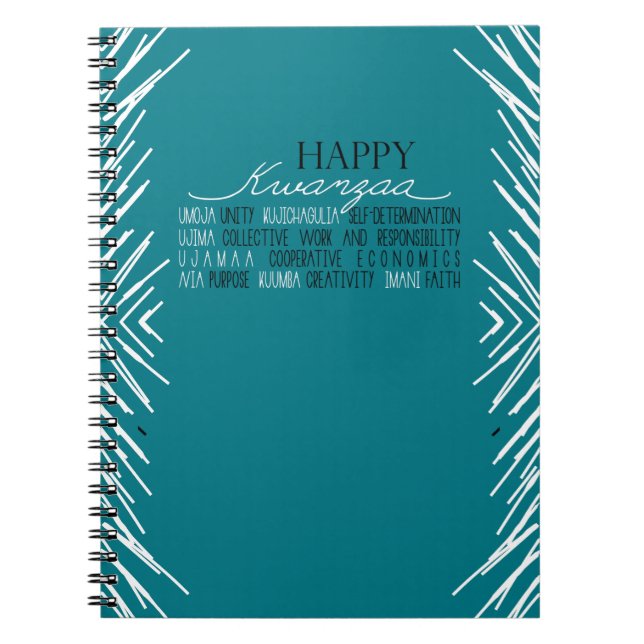 Caderno Espiral Modern Happy Kwanzaa (Frente)