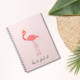 Caderno Espiral Modern Minimal Pink Flamingo