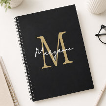 Modern Monogram Black Gold