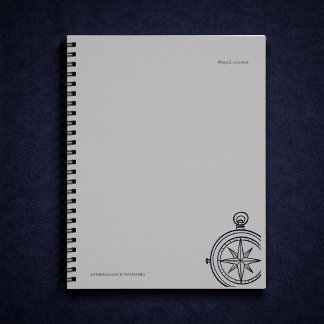 Caderno Espiral Modern Nocturnal Scholar Aesthetic