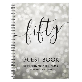 Caderno Espiral Modern Silver Luz 50º LIVRO DE CONVIDADOS