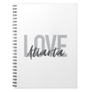 Caderno Espiral Modern, simple, cool, urban design Love Atlanta