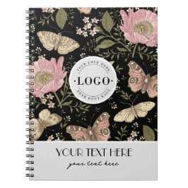 Caderno Espiral Modern Trendy Wildflower Floral Monograma Botânico
