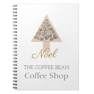 Caderno Espiral Moderna Identidade Visual de Negócios de Cafés de