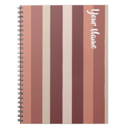 Caderno Espiral Moderna Linear | Rosa Antiga & Cobre
