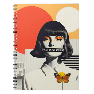 Caderno Espiral Moderno Diário para notebook "Palavras não-Falad
