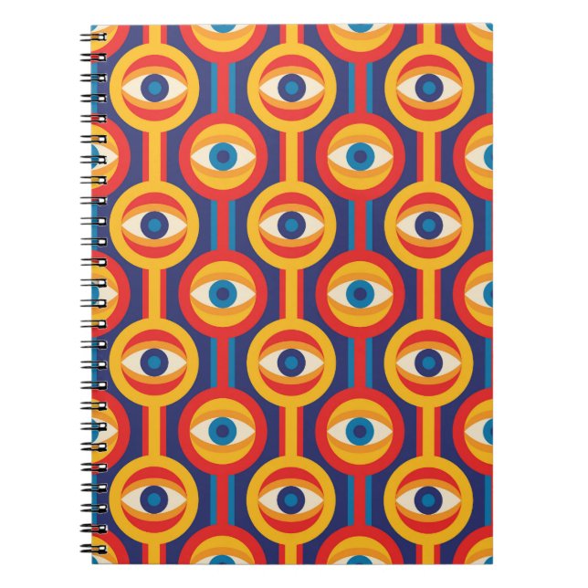 Caderno Espiral Moderno do século médio: geométrica abstrato. (Frente)