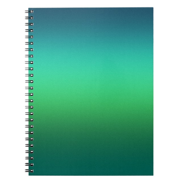 Caderno Espiral Moderno Mini com Gradiente de Verd (Frente)