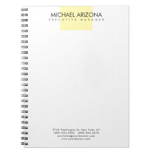 Caderno Espiral Moderno Minimalista Simples Plano