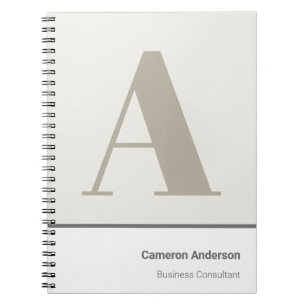 Caderno Espiral Moderno Ousado Minimalista Profissional