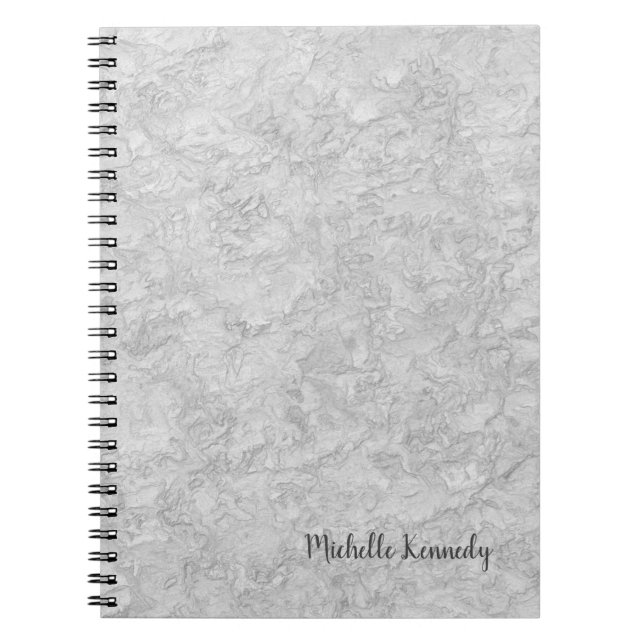 Caderno Espiral Moderno profissional minimalista da cinza (Frente)
