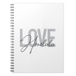 Caderno Espiral Moderno, simples, legal design Honolulu