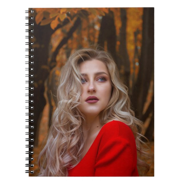 Caderno Espiral Moderno Simples Personalizado Uma Foto (Frente)