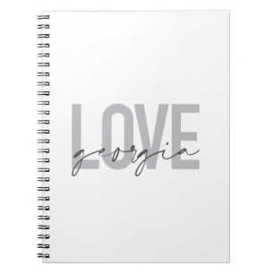 Caderno Espiral Moderno, simples, urbano, legal design Love Georgi