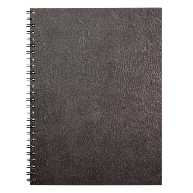 Caderno Espiral Modificar Este Fundo De Couro Escuro (Frente)