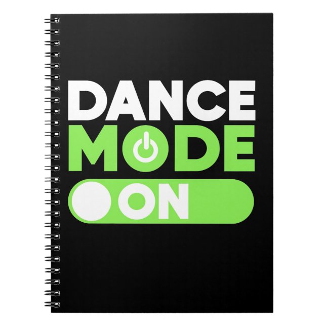 Caderno Espiral Modo de dança ativado (Frente)