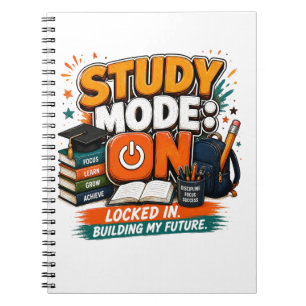 Caderno Espiral Modo de Estudo Ativado Distrações Desativadas