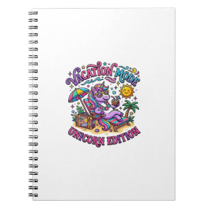 Caderno Espiral Modo Férias Unicórnio Edição Unicórnio Comercial P