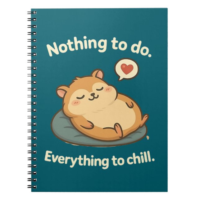 Caderno Espiral Modo Relaxe - Diário de Hamster Curto (Frente)