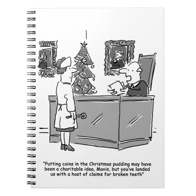 Caderno Espiral Moedas no pudim de Natal - Legal (Frente)