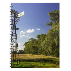 Caderno Espiral Moinho de vento perto da Hume Highway, Victoria, A