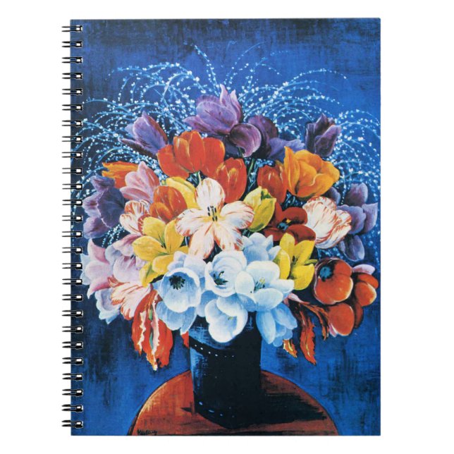 Caderno Espiral Moise Kisling, Buquê de Tulipas, (Frente)