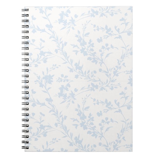 Caderno Espiral Molas Azuis de Ramalhetes de Primavera - Neutro (Frente)