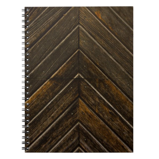 Caderno Espiral Moldura de madeira marrom (Frente)
