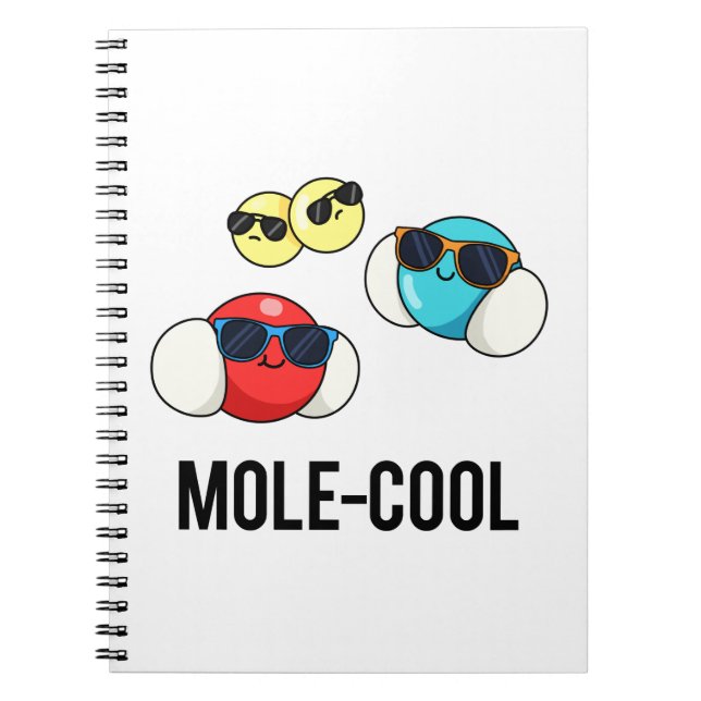 Caderno Espiral Molécula Funny Legal Mole Pun (Frente)