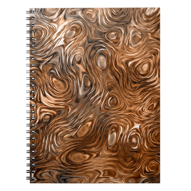 Caderno Espiral Molten notebook impressão de cobre (Frente)