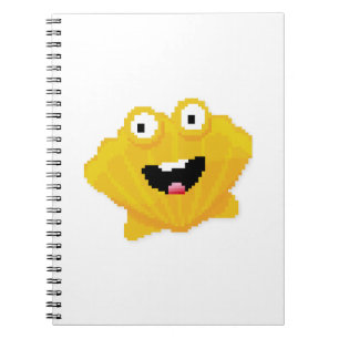 Caderno Espiral Molusco de desenho animado mosaico