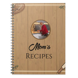 Caderno Espiral Mom’s Rustic Kitchen Recipe Layout Editable