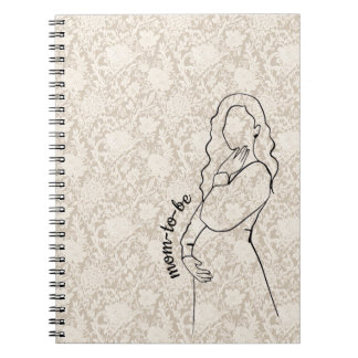 Caderno Espiral Mom-to-be Faux Lace