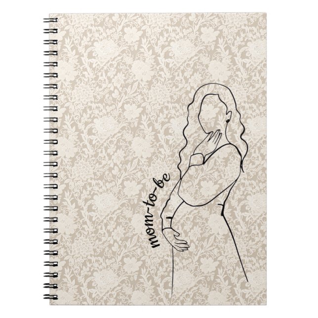 Caderno Espiral Mom-to-be Faux Lace (Frente)