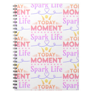 Caderno Espiral Momento Atual, Saco de Tote Life Spark