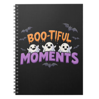 Caderno Espiral Momentos Maravilhosos Fantasmas e Morcegos Fofos d